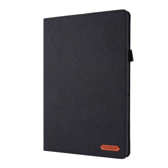 For  Lenovo Tab E10 10.1 Cloth Style TPU Flat Protective Shell(Black)