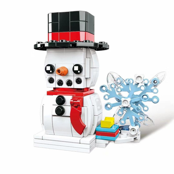 10089B Christmas Snowman Christmas Theme Building Blocks Small Particles Puzzle Toy