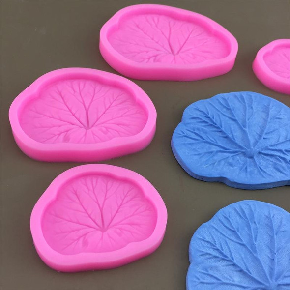 5pcs Lotus Leaf Silicone Epoxy Fondant Decoration Mold, Size: Medium