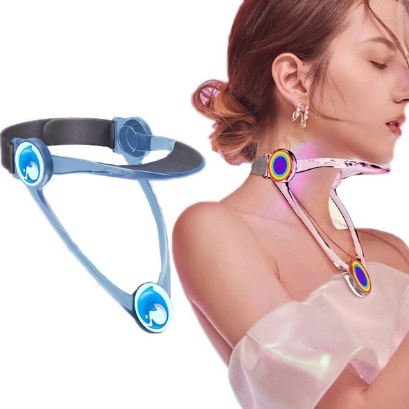 Adult Adjustable Neck Brace Household Cervical Spine Correction Protector(Blue)