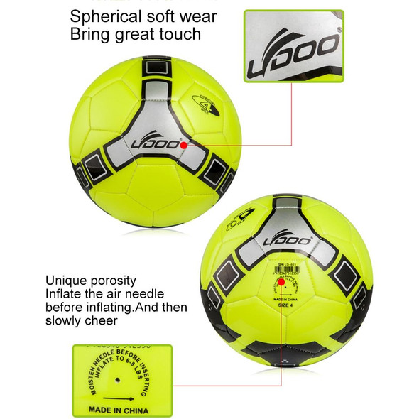 19cm PU Leatherette Sewing Wearable Match Football (Fluorescent Green)