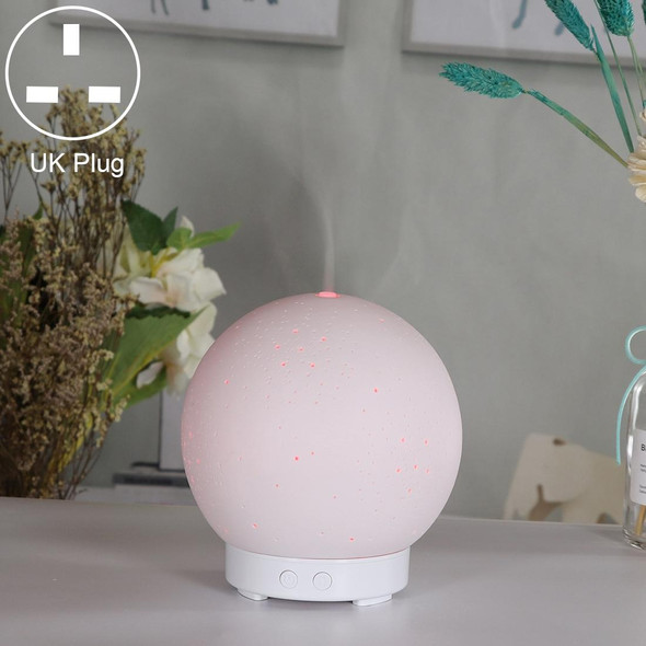 Ceramic Humidifier Mute Household Moon Shape Aromatherapy Machine Automatic Alcohol Sprayer with Colorful Lamp