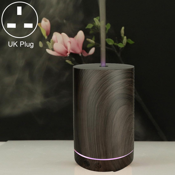 200ml Hollow-out Forest Pattern Wooden Essential Oil Aromatherapy Machine Ultrasonic Humidifier Automatic Alcohol Sprayer, Plug Specification:UK Plug(Dark Brown-4)