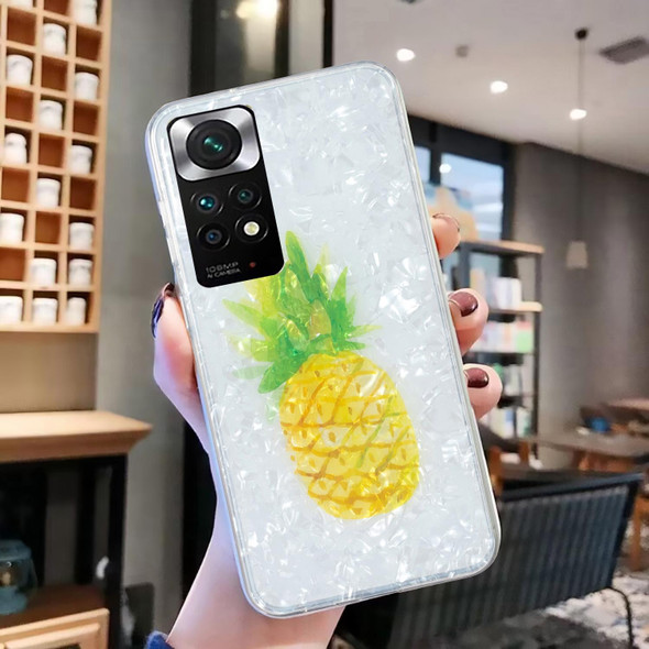 For Xiaomi Redmi Note 11 4G/Note 11 Global IMD Shell Pattern TPU Phone Case(Pineapple)