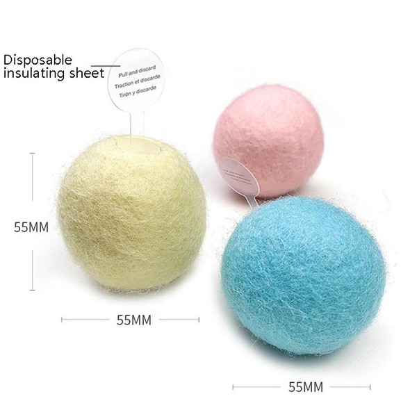 3 PCS Funny Cat Toy Ball Simulation Animal Vocal Ball, Specification: Wool Material(Pink+Blue+Yellow)