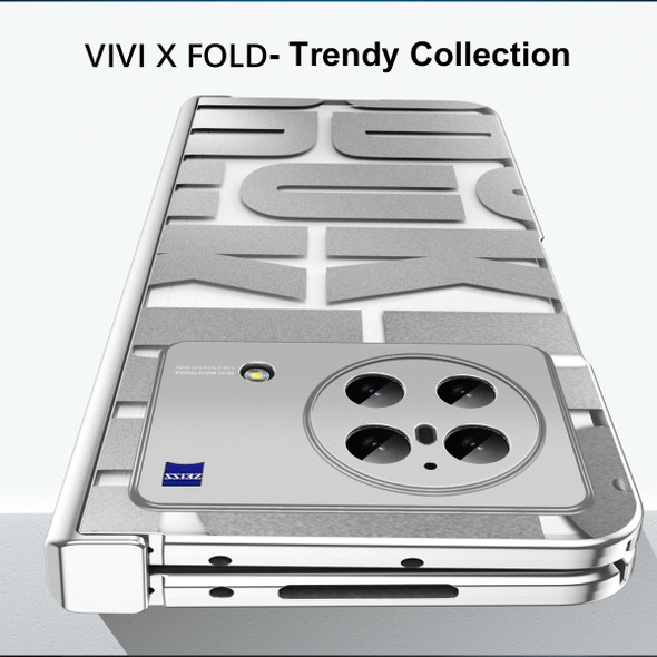 For vivo X Fold Integrated Electroplating Folding Phone Case with Hinge(Green)