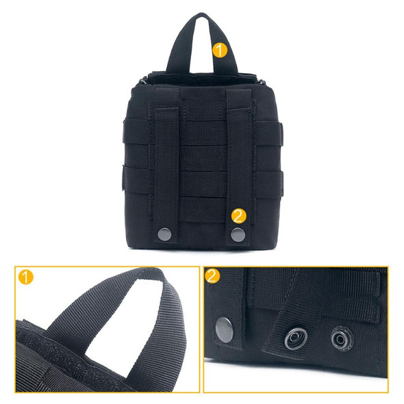 Mini Multifunctional Outdoor Medical Waist Bag, Color: Black