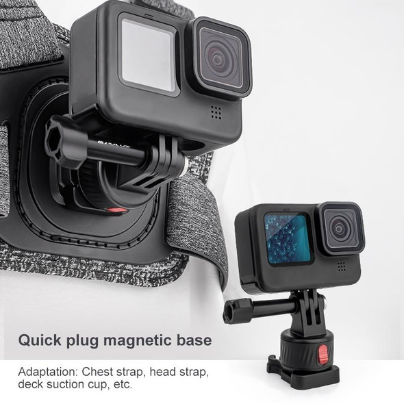 PULUZ Action Camera Quick Release Magnetic Base Adapter (Black)