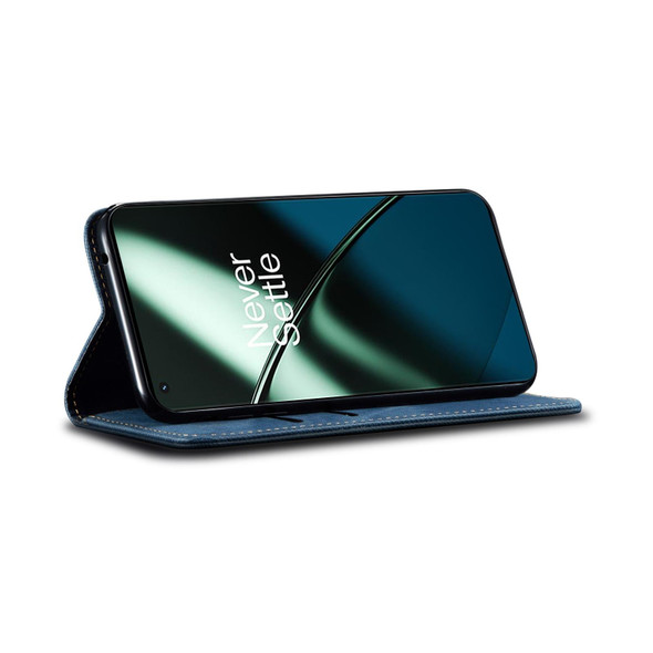 For vivo Y36 5G / 4G Denim Texture Flip Leather Phone Case(Blue)