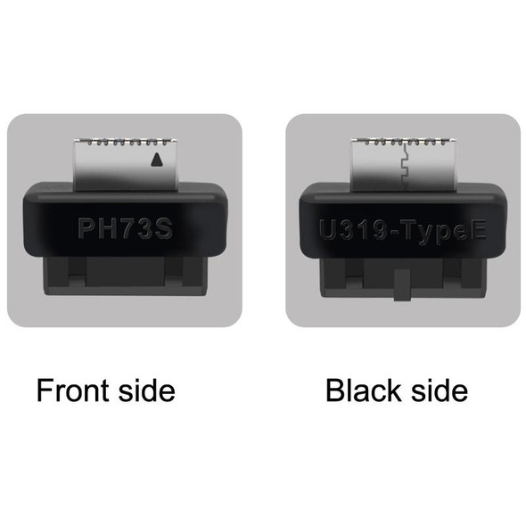 2pcs Mainboard USB3 19P/20P to TYPE-E Adapter Chassis Front TYPE-C/USB-C Plug Port(Black)