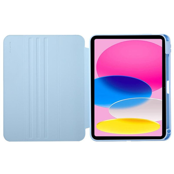 For iPad 10.2 2021 / 2020 / 10.5 3-Fold 360 Rotation Painted Leatherette Smart Tablet Case(Lucky Duck)