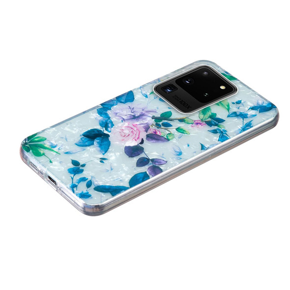 For Samsung Galaxy S20 Ultra IMD Shell Pattern TPU Phone Case(Rose)