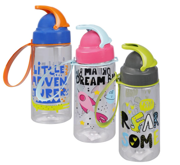 Water Bottle With Pop Up Straw 500ml