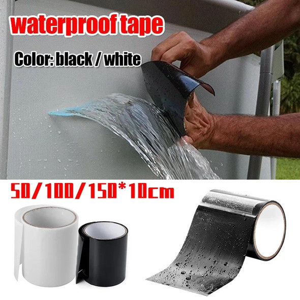 Black 4-Inch Rubberized Waterproof Flex Seal Tape for Repairs