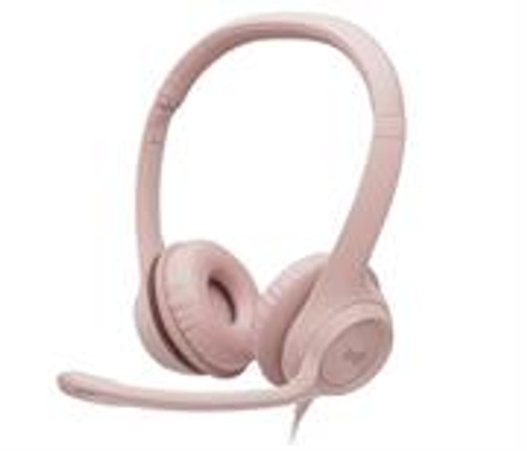 Logitech H390 USB Headset with Noise-Canceling Mic - Rose, Retail Box , 1 year Limit warranty