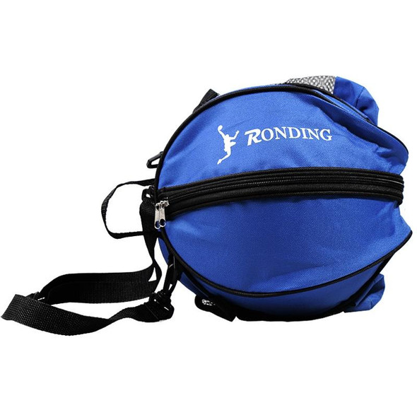 One-shoulder Two-way Opening Zipper Basketball Volleyball Football Bag Sports Ball Bag(Blue )
