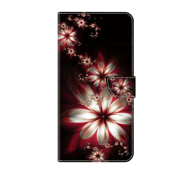 For Samsung Galaxy A22 5G Crystal 3D Shockproof Protective Leatherette Phone Case(Fantastic Flower)