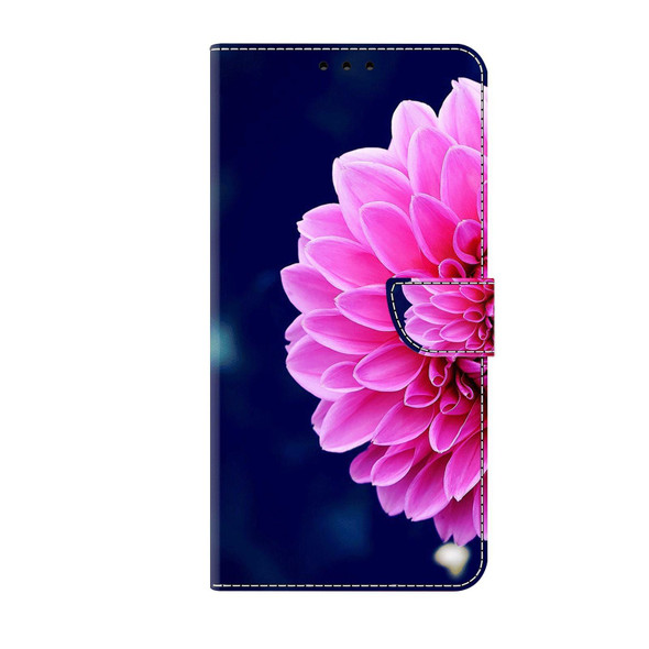 For Samsung Galaxy A12 4G / 5G Crystal 3D Shockproof Protective Leatherette Phone Case(Pink Petals)