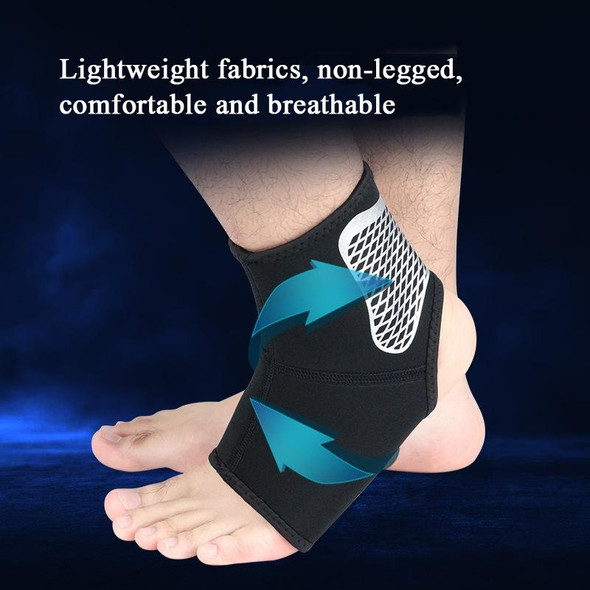 A Pair Sports Ankle Support Compression Ankle Socks Outdoor Basketball Football Mountaineering Protective Gear, Size: L(Black)