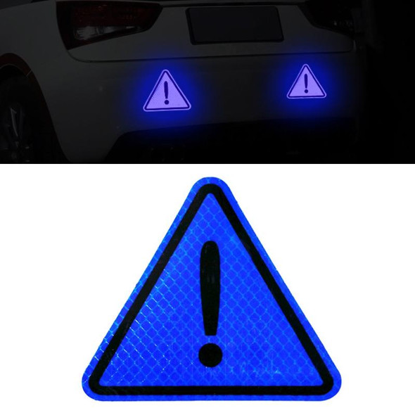 10pcs Car Tail Triangle Reflective Stickers Safety Warning Danger Signs Car Stickers(Blue)