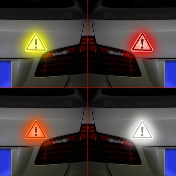 10pcs Car Tail Triangle Reflective Stickers Safety Warning Danger Signs Car Stickers(Silver)
