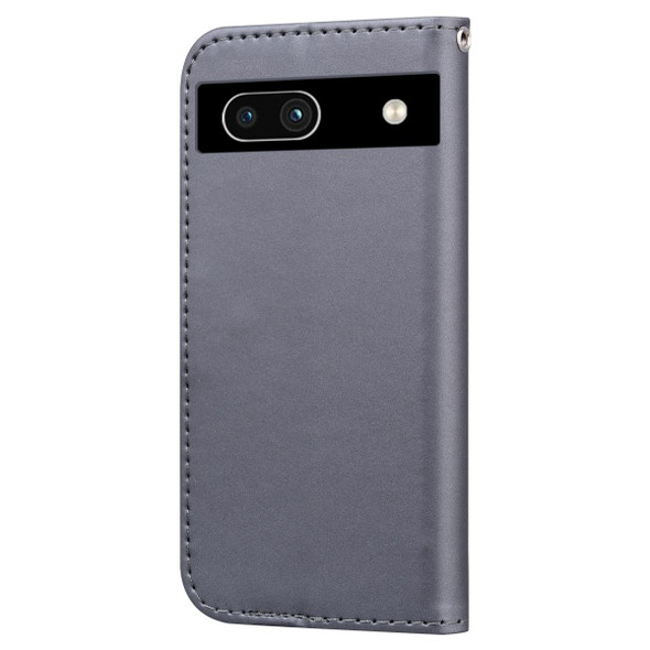 For Google Pixel 8 Pro Cartoon Buckle Horizontal Flip Leatherette Phone Case(Grey)