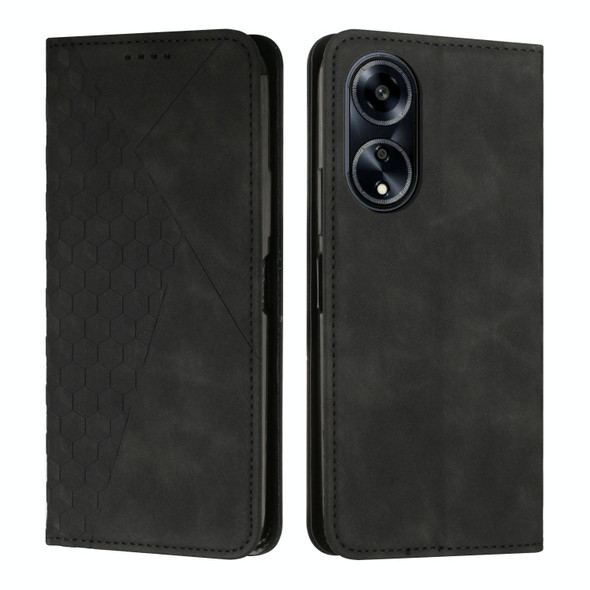 For OPPO A1 Pro/Reno8 T 5G Global Diamond Splicing Skin Feel Magnetic Leatherette Phone Case(Black)