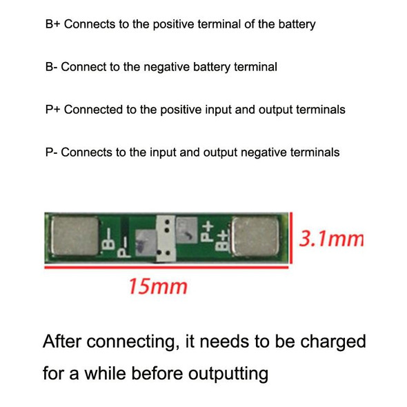 10pcs 3.7V Lithium Battery Protection Board Polymer Overcharge and Overdischarge Protection Board(As Show)