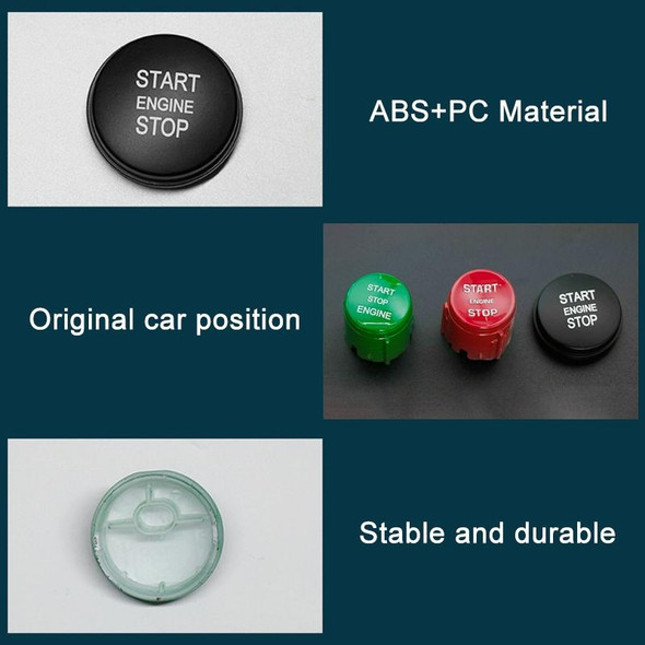 One-key Start Engine Stop Switch Button for Land Rover Range Rover / Discovery, Left Driving(Green)