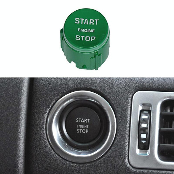 One-key Start Engine Stop Switch Button for Land Rover Range Rover / Discovery, Left Driving(Green)