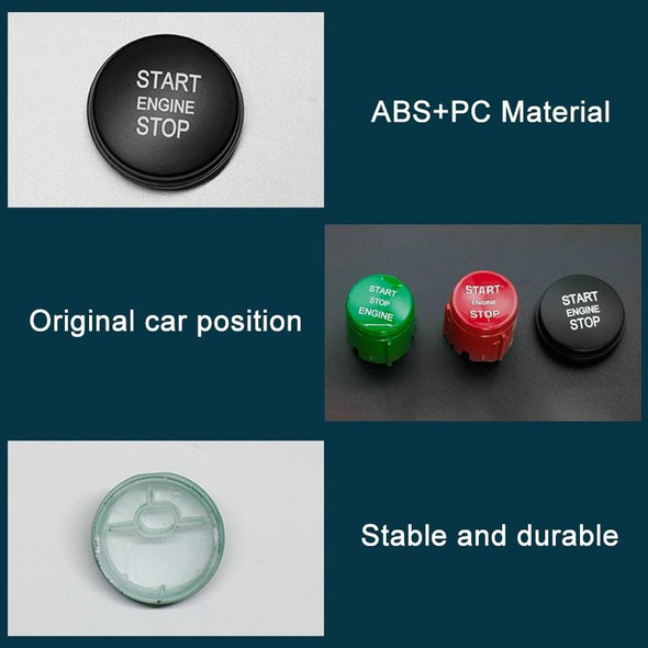 One-key Start Engine Stop Switch Button for Land Rover Freelander 2, Left Driving (Green)