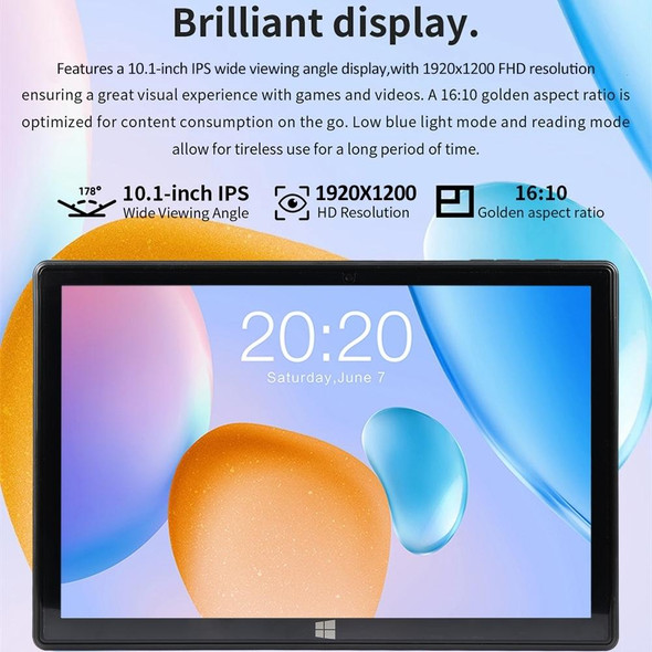 LZ1003 Tablet PC, 10.1 inch, 8GB+128GB, Windows 10, Intel Celeron J3455 Quad Core, Support TF Card & HDMI & Bluetooth & Dual WiFi, with Keyboard