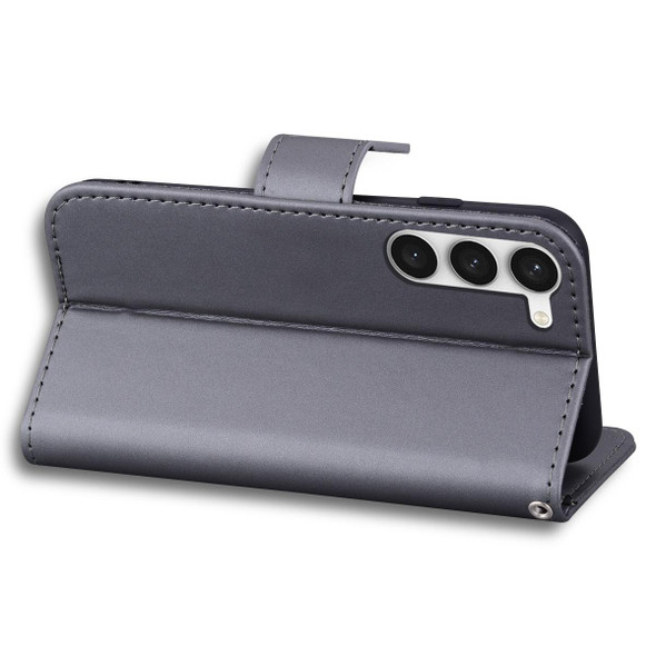 For Samsung Galaxy S21+ 5G Cartoon Buckle Horizontal Flip Leatherette Phone Case(Grey)