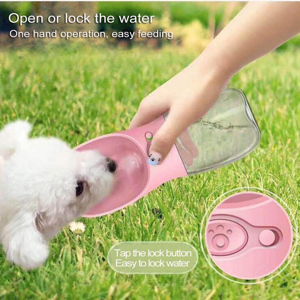 Outdoor Travel Portable Pet Drinking Water Cup Water Feeder, Capacity: 350ml (White)