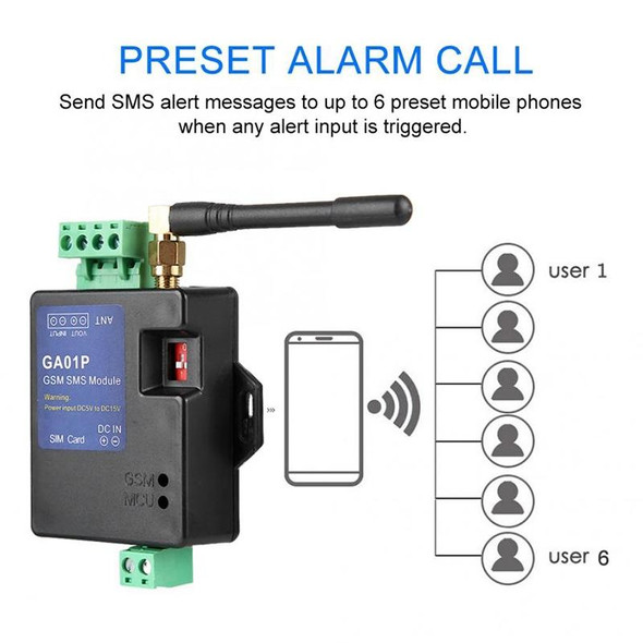 GA01P Mini Smart Power-off GSM SMS Phone Alarm Module