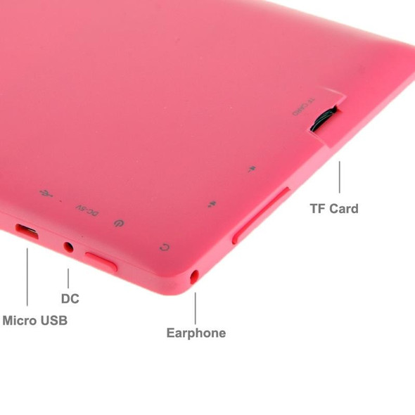 Tablet PC 7.0 inch, 1GB+16GB, Android 4.0, Allwinner A33 Quad Core 1.5GHz, WiFi, Bluetooth, OTG, G-sensor(Pink)