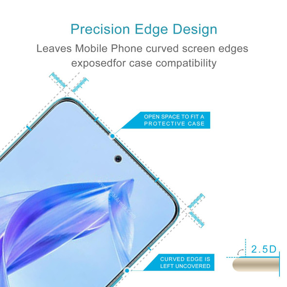 For Honor 90 Lite 10pcs 0.26mm 9H 2.5D Tempered Glass Film