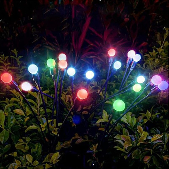 Solar Firefly Lights Christmas Outdoor Garden Waterproof Lawn Lights, Color: 6 Head Color Light