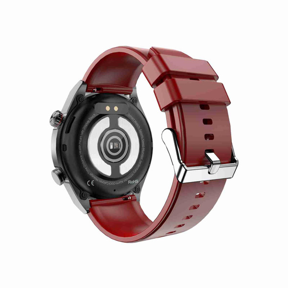 ET450 1.39 inch IP67 Waterproof Silicone Band Smart Watch, Support ECG / Non-invasive Blood Glucose Measurement(Red)
