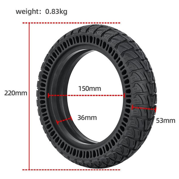 For Xiaomi M365 / KUGOO M4 9 x 2.25 inch Electric Skateboard Tire(Black)