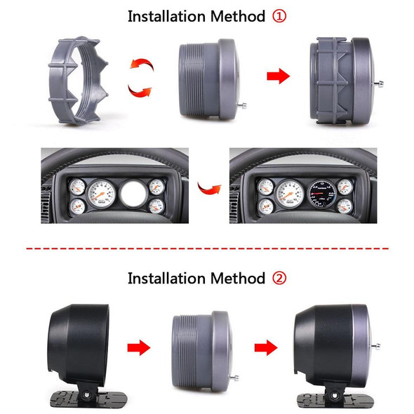 60mm Car Modified 0-3bar Turbocharged Instrument with Bracket