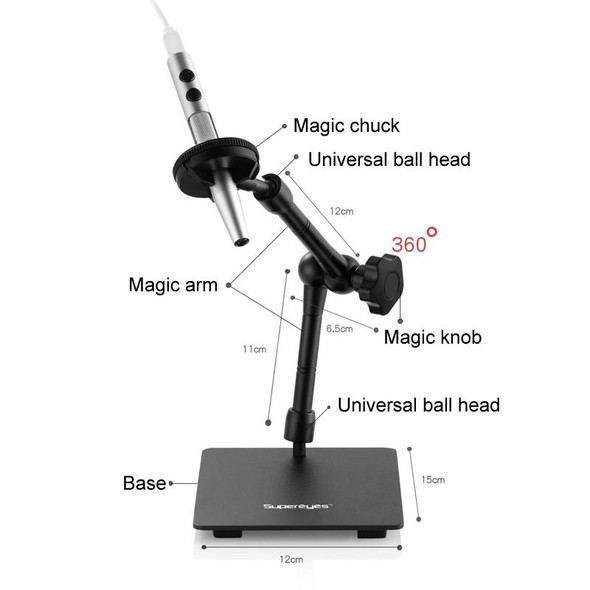 5 Million Digital Electron Microscope Magnifying Dermatoscope, Specification: B008 Waterproof+Z008 High Low Lifting Racks