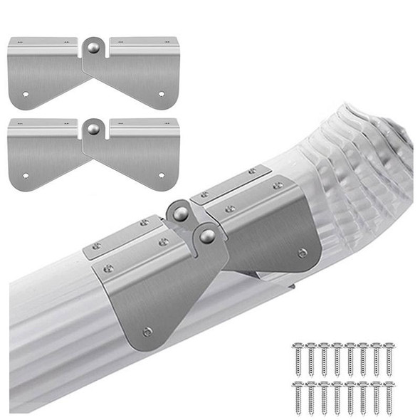 2pcs Gutter Extension Hinge Downspout Extension Flip-Up Hinge For Rectangle Or Square Downspout