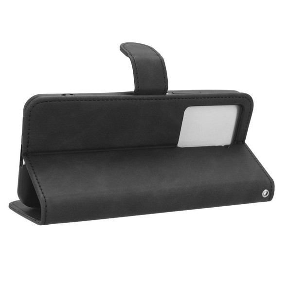 For HTC U23 Pro Skin Feel Magnetic Flip Leatherette Phone Case(Black)
