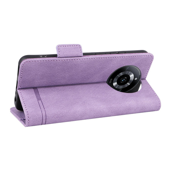 For Realme 11 5G Magnetic Clasp Leatherette Phone Case(Purple)