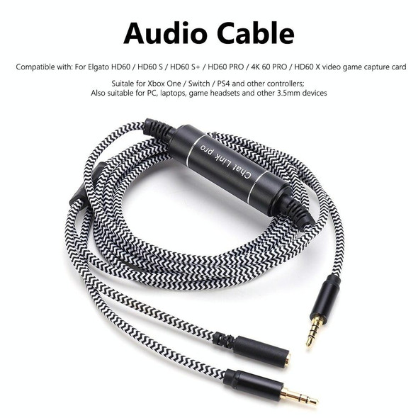 For HD60 S+ Chat Link Pro Mobile Game Projection Cable Voice Party Live Recording Audio Cable