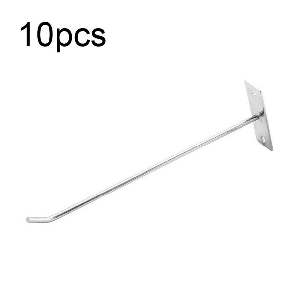 10pcs 4mm Thick Nail Wall Display Jewelry Hooks Single Wire Hook, Length: 15cm