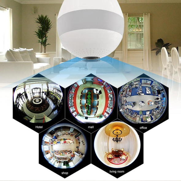 DJ-DP266 E27 Light Bulb 360 Degrees 2.0MP Smart Wireless Wifi IP Camera, Support TF Card (128GB Max), Infrared Night Version