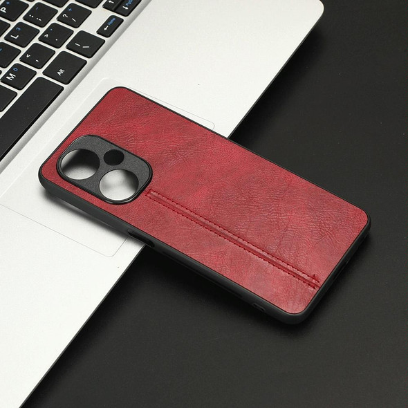 Cow Pattern Sewing Back Cover Phone Case For OnePlus Nord N30 5G / Nord CE 3 Lite / Nord CE 3 5G (Red)