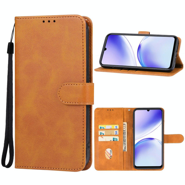 For Realme Narzo N53 Leatherette Phone Case(Brown)